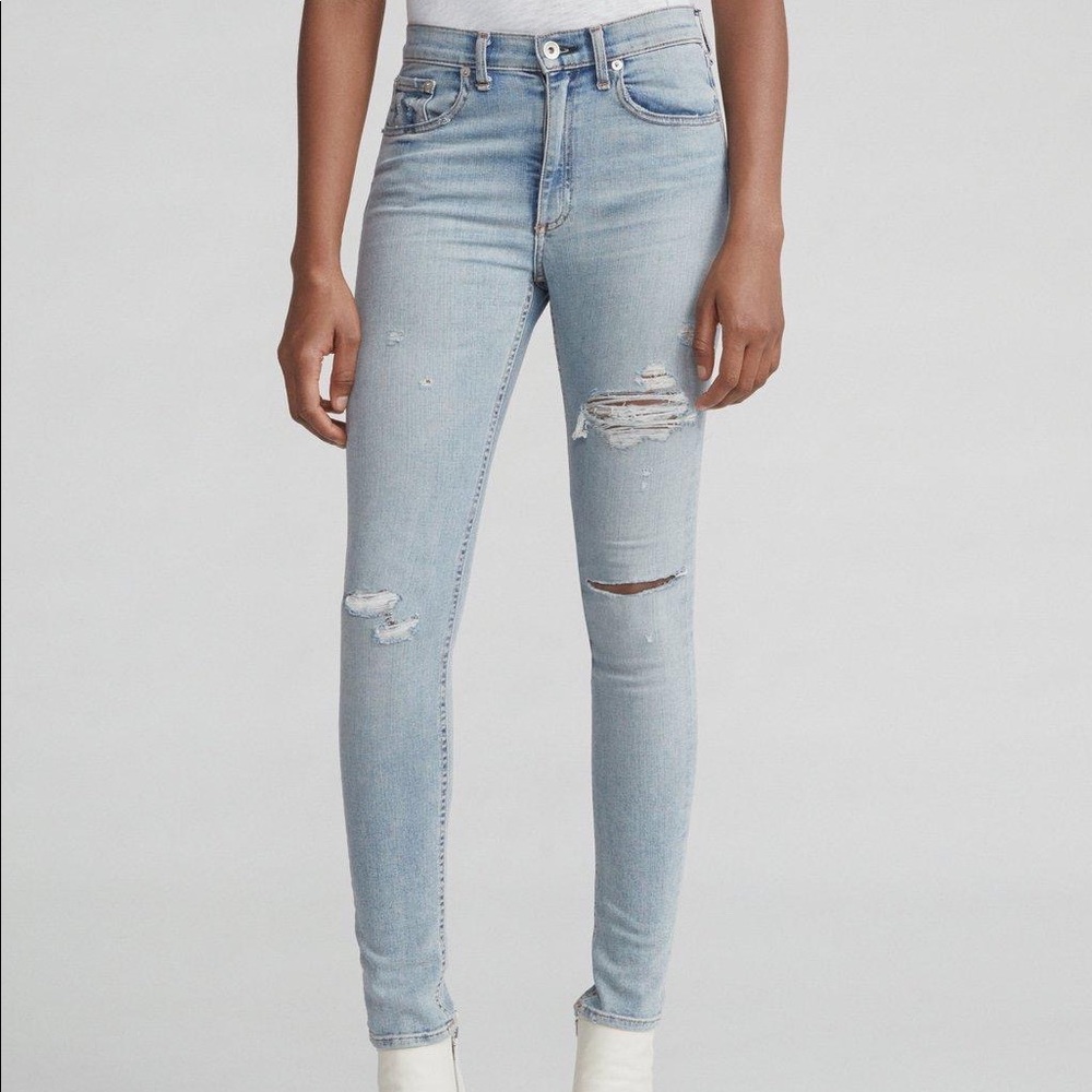 rag & bone high rise skinny in "norlet" wash, size 26